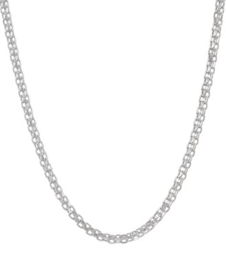 Bismark Chain 18" Necklace in 14k White Gold