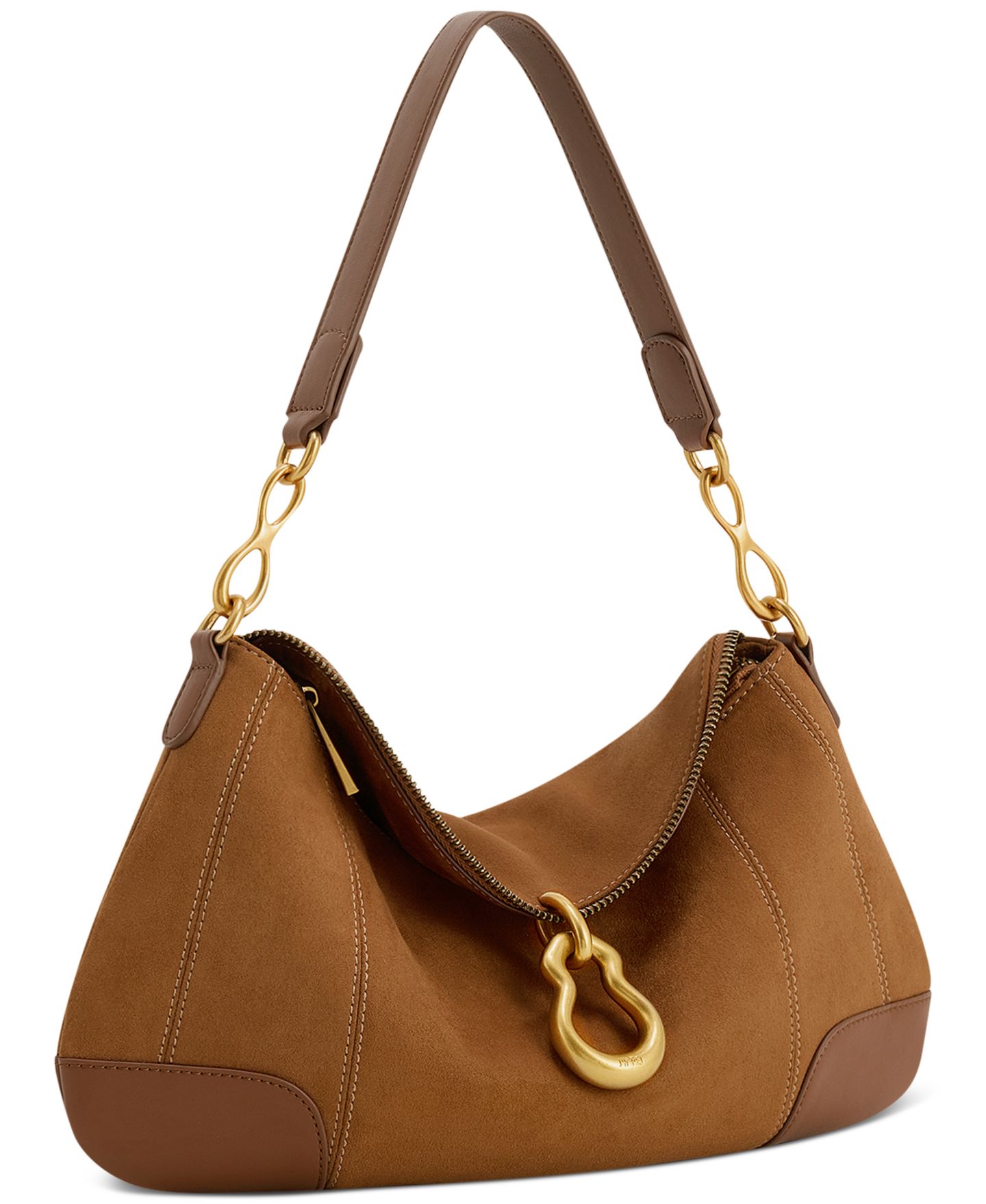 Женская сумка JW PEI Jayla Faux Suede Shoulder Handbag, цвет: Коричневый — фото 3