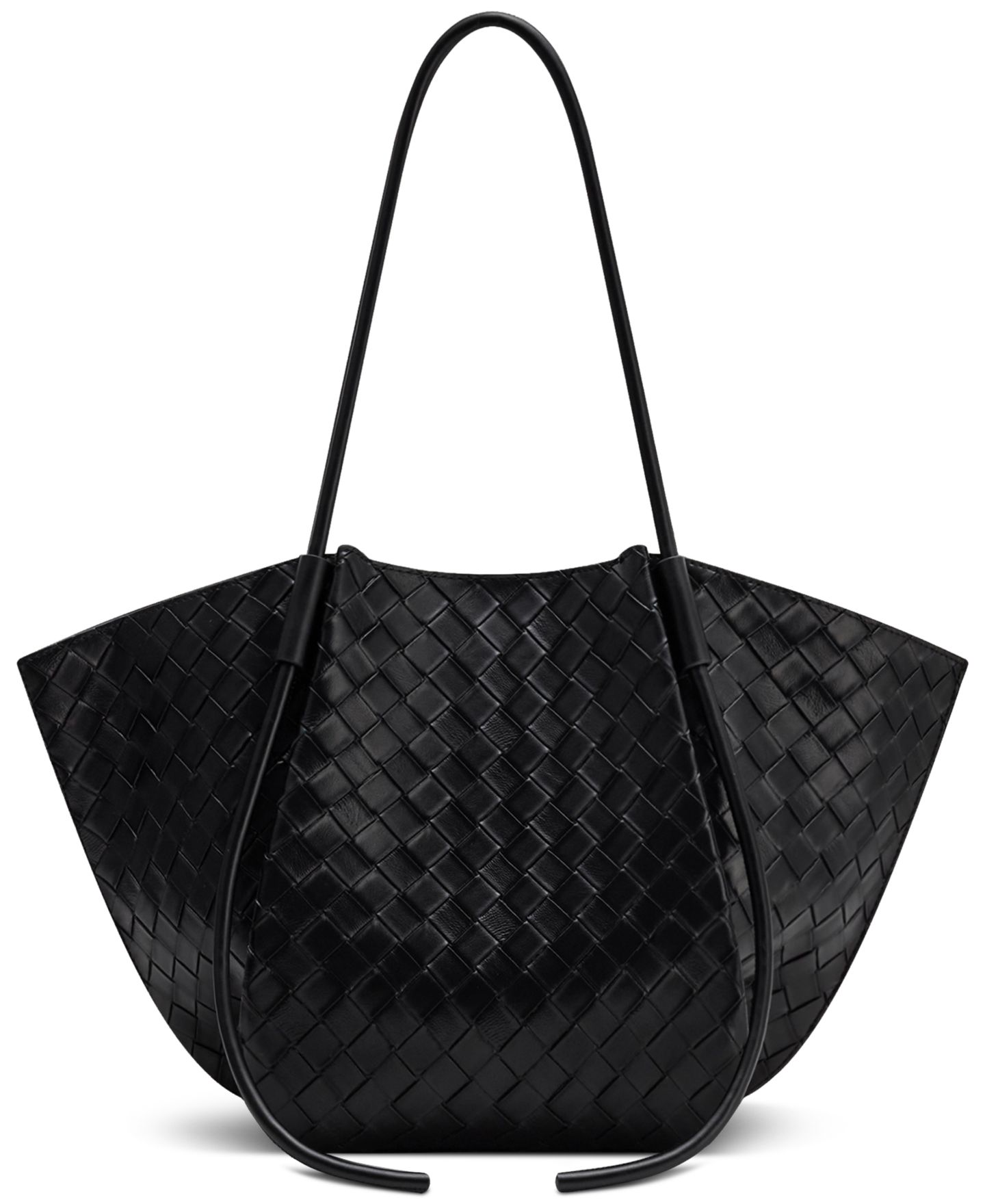 Женская сумка JW PEI Nala Wide Weave Tote Handbag, цвет: Чёрный — фото 2