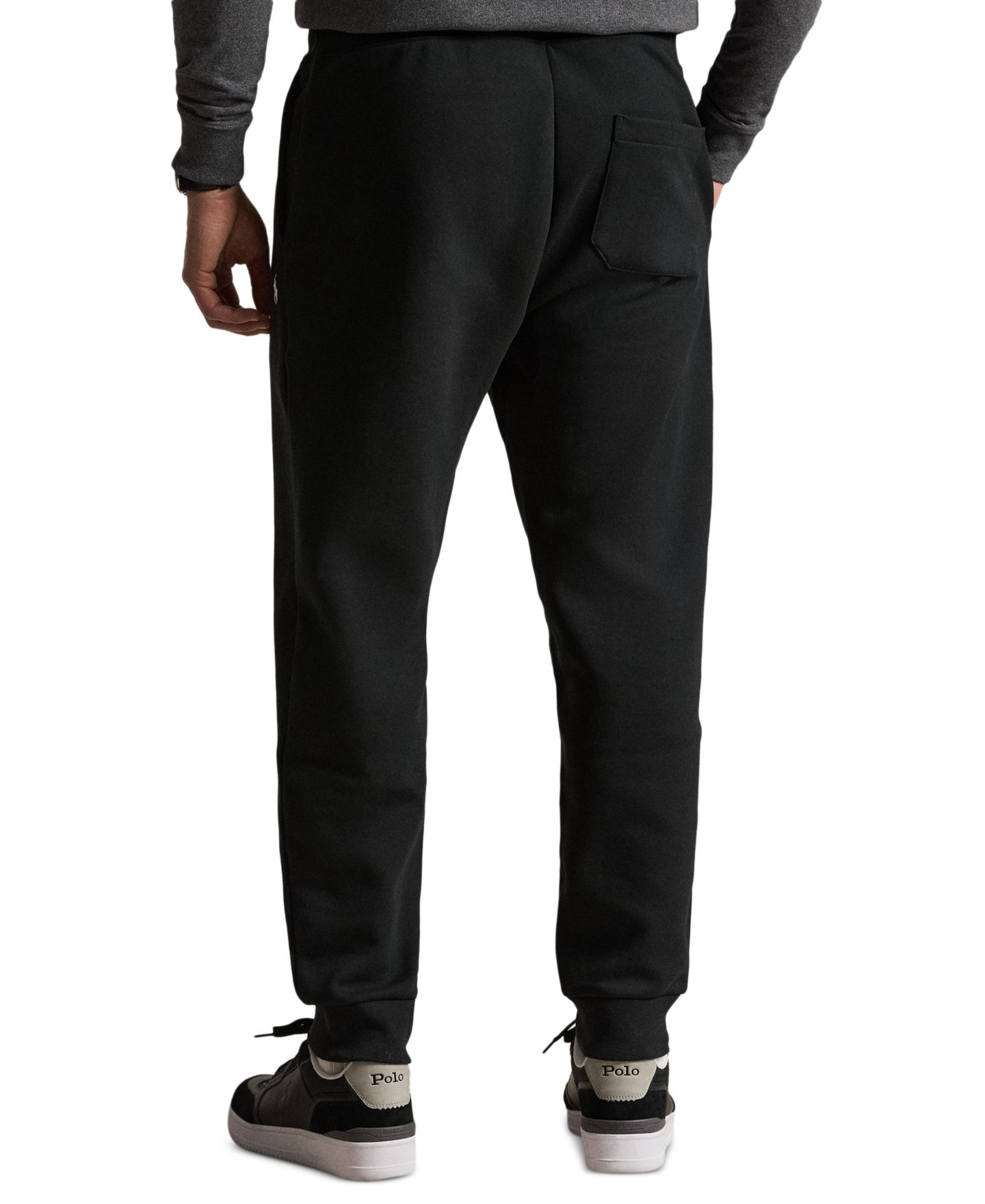 Мужские брюки Polo Ralph Lauren Big & Tall Double-Knit Jogger, цвет: Чёрный — фото 4