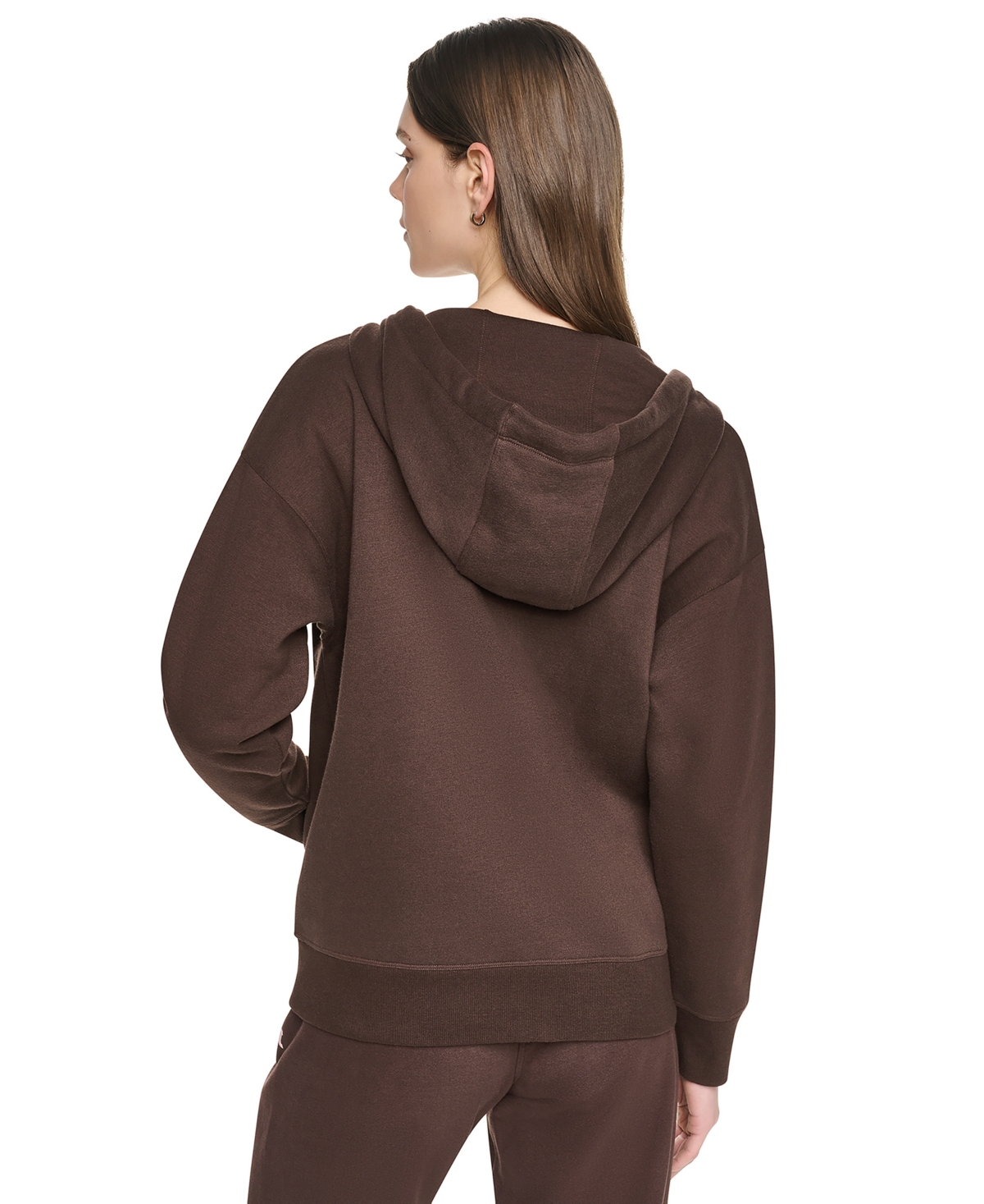 Dkny Sport Women's Puff Varsity Logo Full-Zip Hoodie