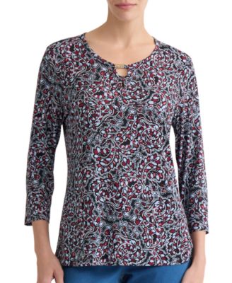 Women's Printed ITY 3/4-Sleeve Top