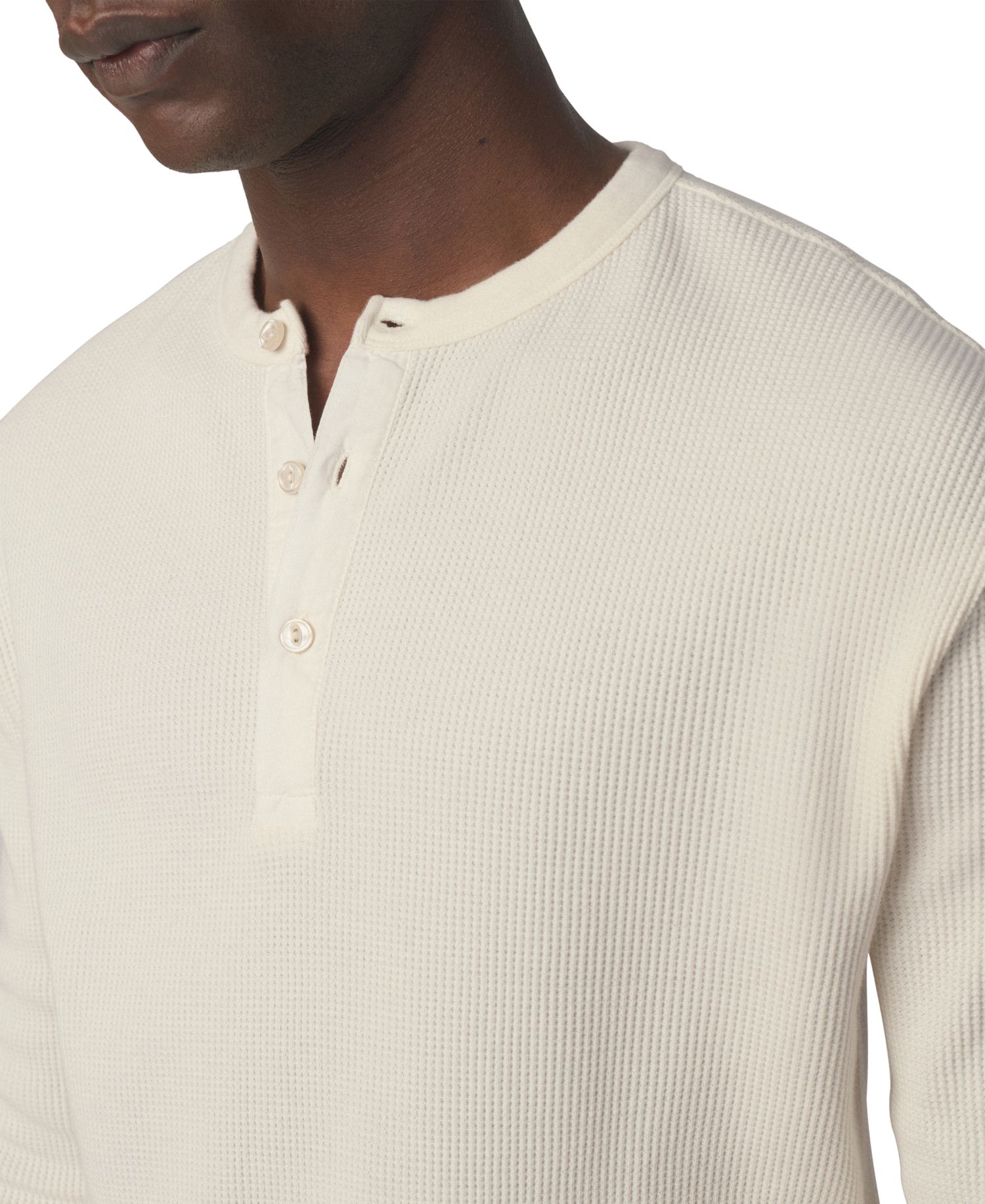 Men's Long-Sleeve Henley Waffle T-Shirt