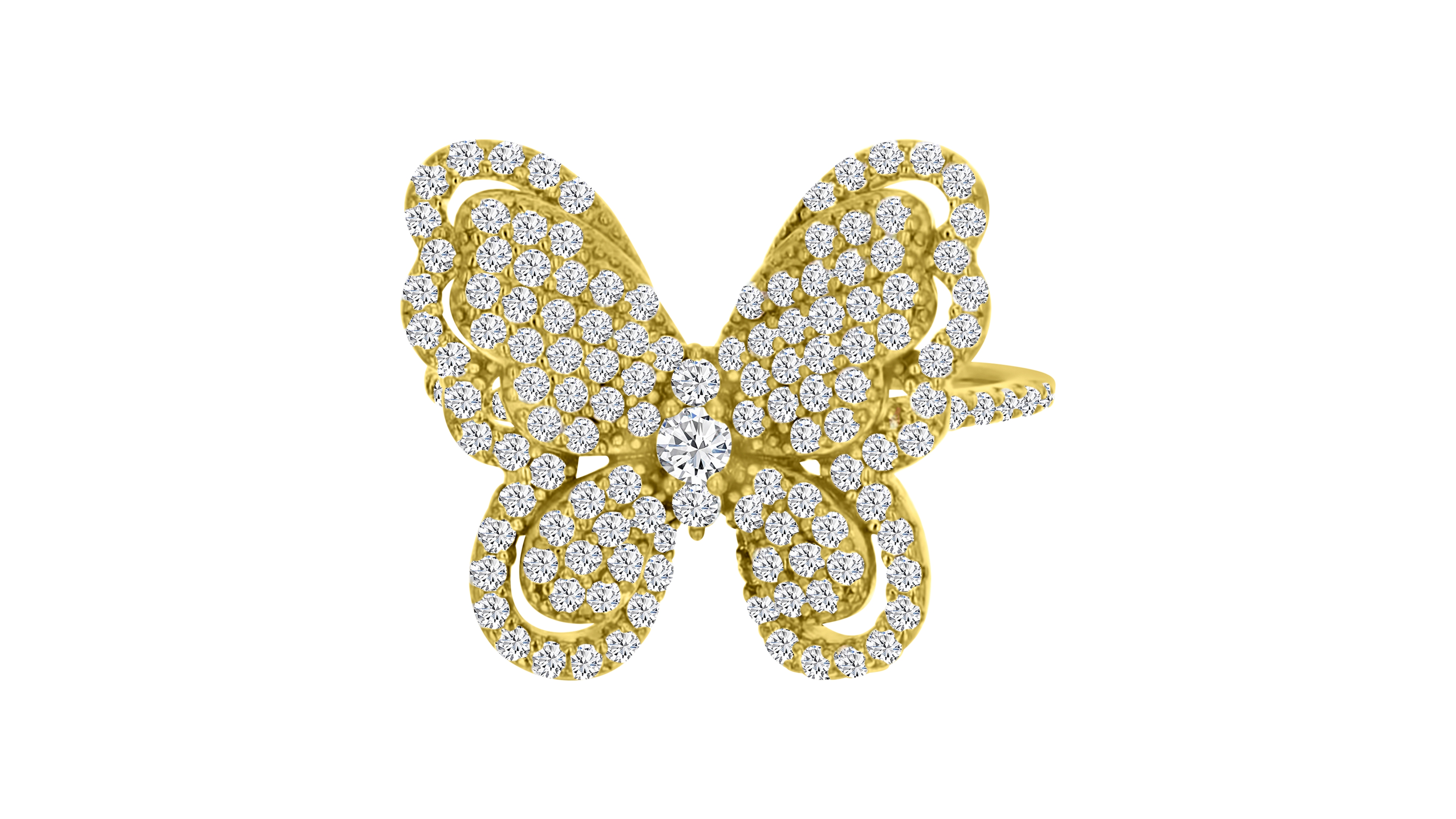 Macy's 14k Gold-Plated Butterfly Statement Ring