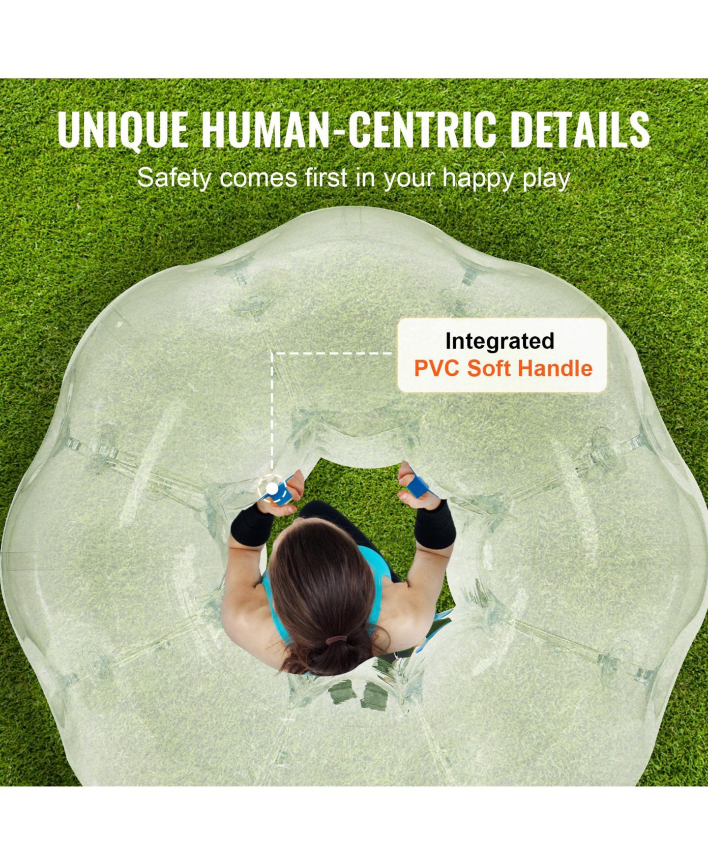 Детские игрушки VEVOR Sumo Zorb Balls 4FT/1.2M Diameter 2-Pack Inflatable Bumper Balls, Ages 7+ — фото 5