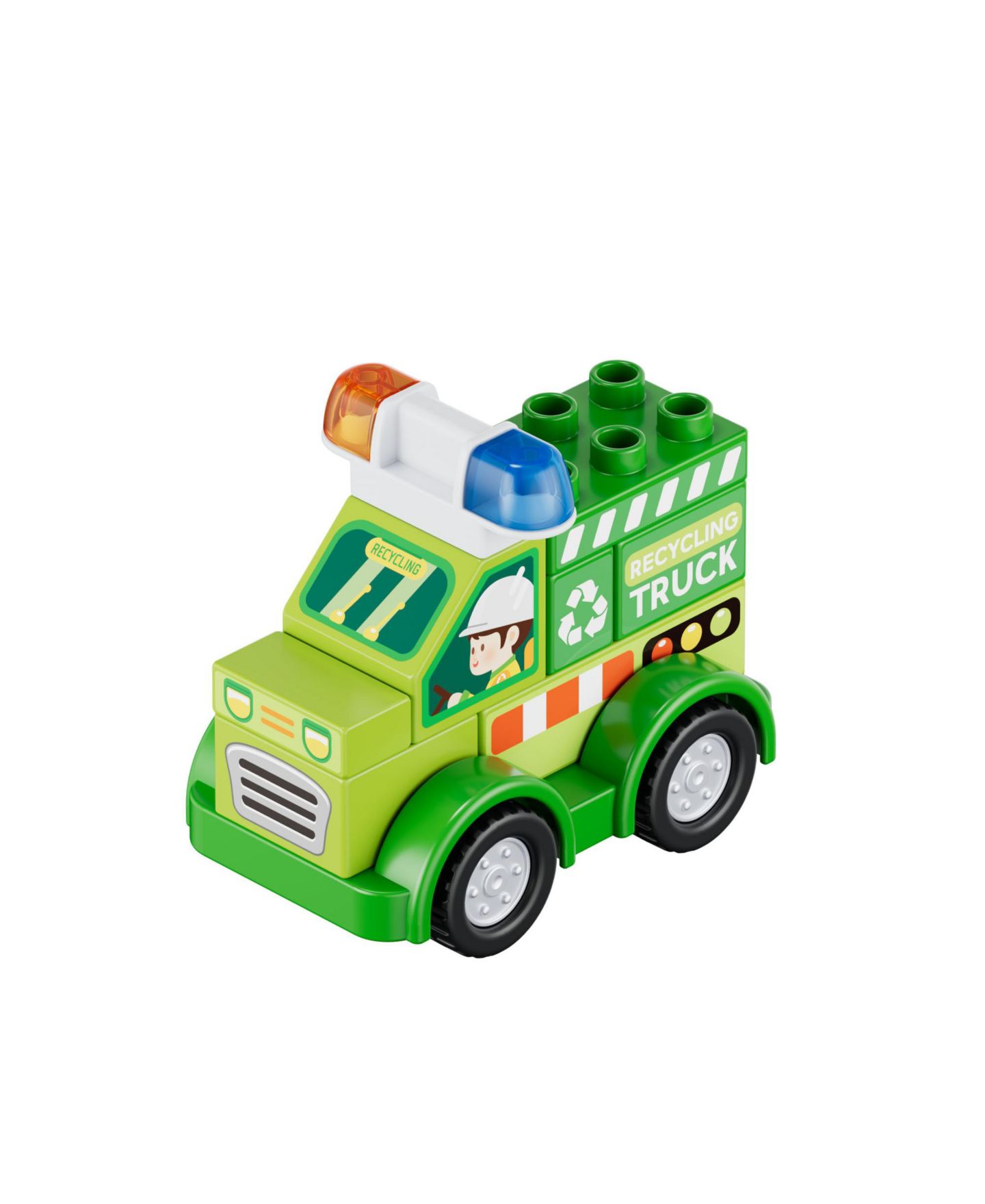 Детский конструктор Contixo TF1 2-in-1 Transforming Robot Building Set, 93-Piece Vehicle Construction Toy with City Scene Playset for Kids Ages 3+, цвет: Разноцветный — фото 10