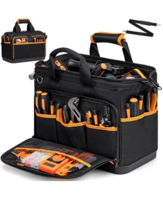 Electrician Tool Bag 26 Pockets Hard Bottom Waterproof