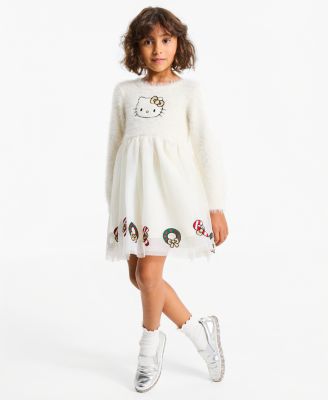 Girls' 2T-6X Long-Sleeve Fit & Flare Dress