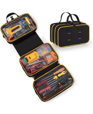 Roll Up Tool Bag Tri-fold Organizer Window Cases Detachable