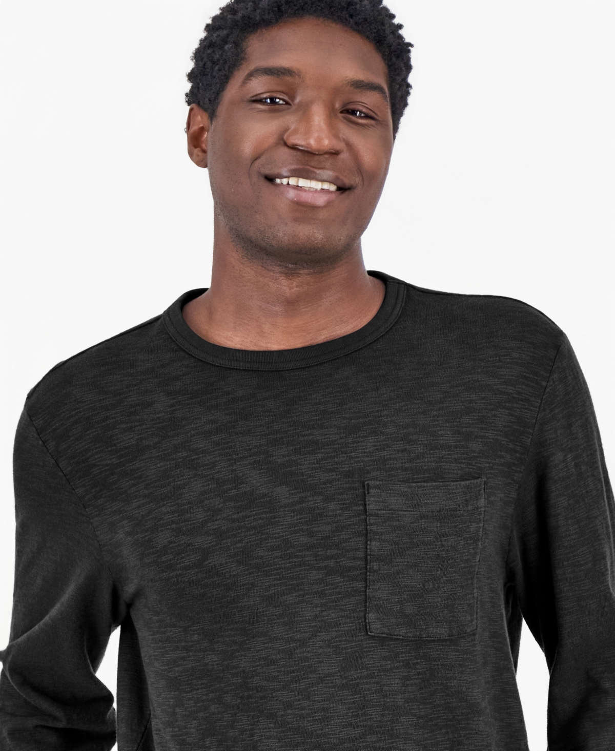Sun + Stone Men's Slub-Knit Long-Sleeve Pocket T-Shirt, Macy's Exclusive