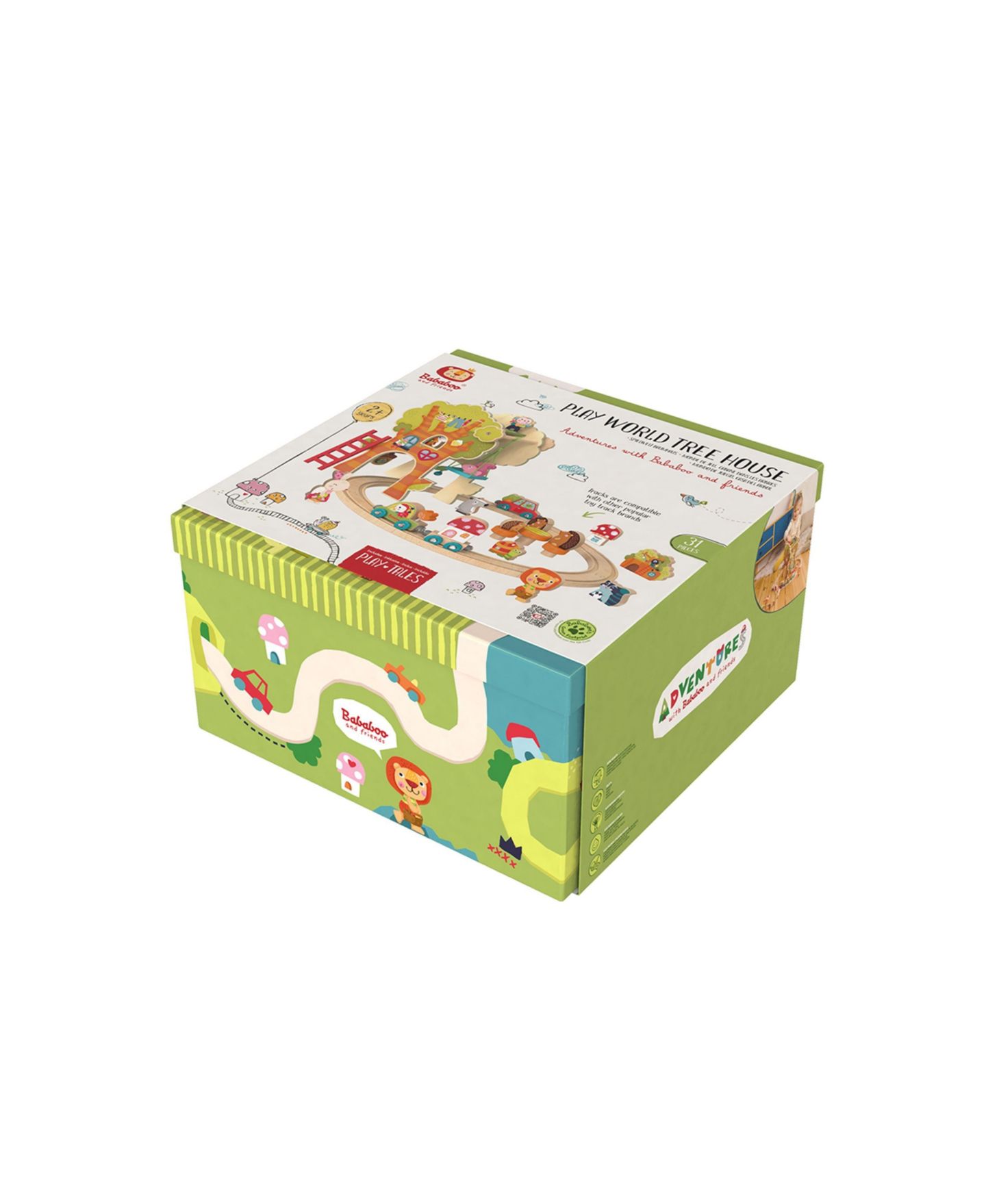 Детский игровой набор Bababoo and friends Tree House Montessori-Inspired 45-Piece Playset, Ages 2+ — фото 2
