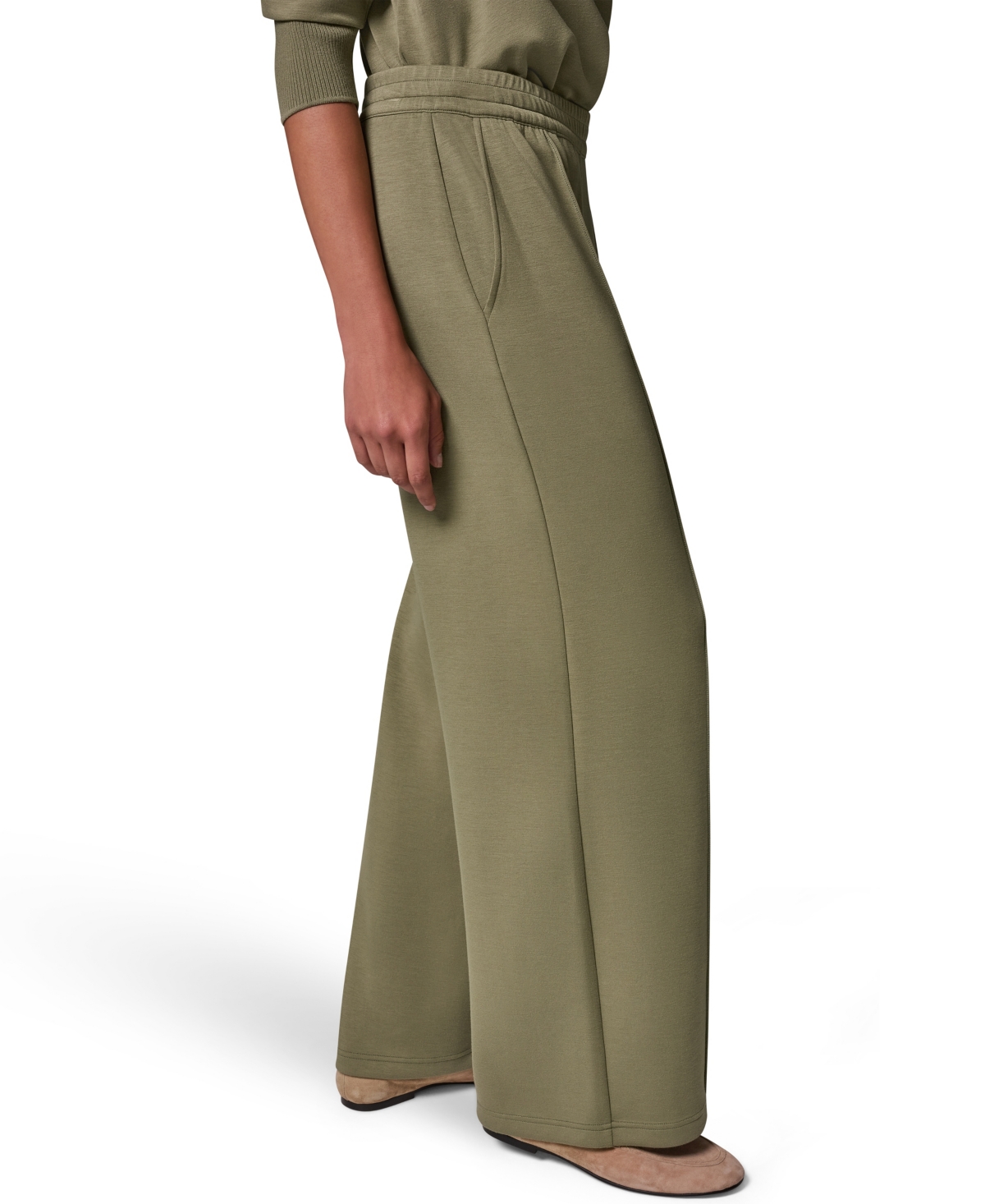 Donna Karan Weekend Women's Jet Setter Mid-Rise Pull-On Wide-Leg Pants