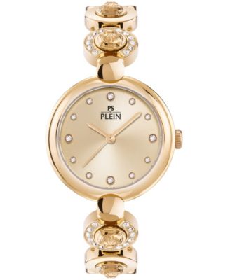 Rebel Women's Quartz Round IP Yellow Gold Case Watch 32mm