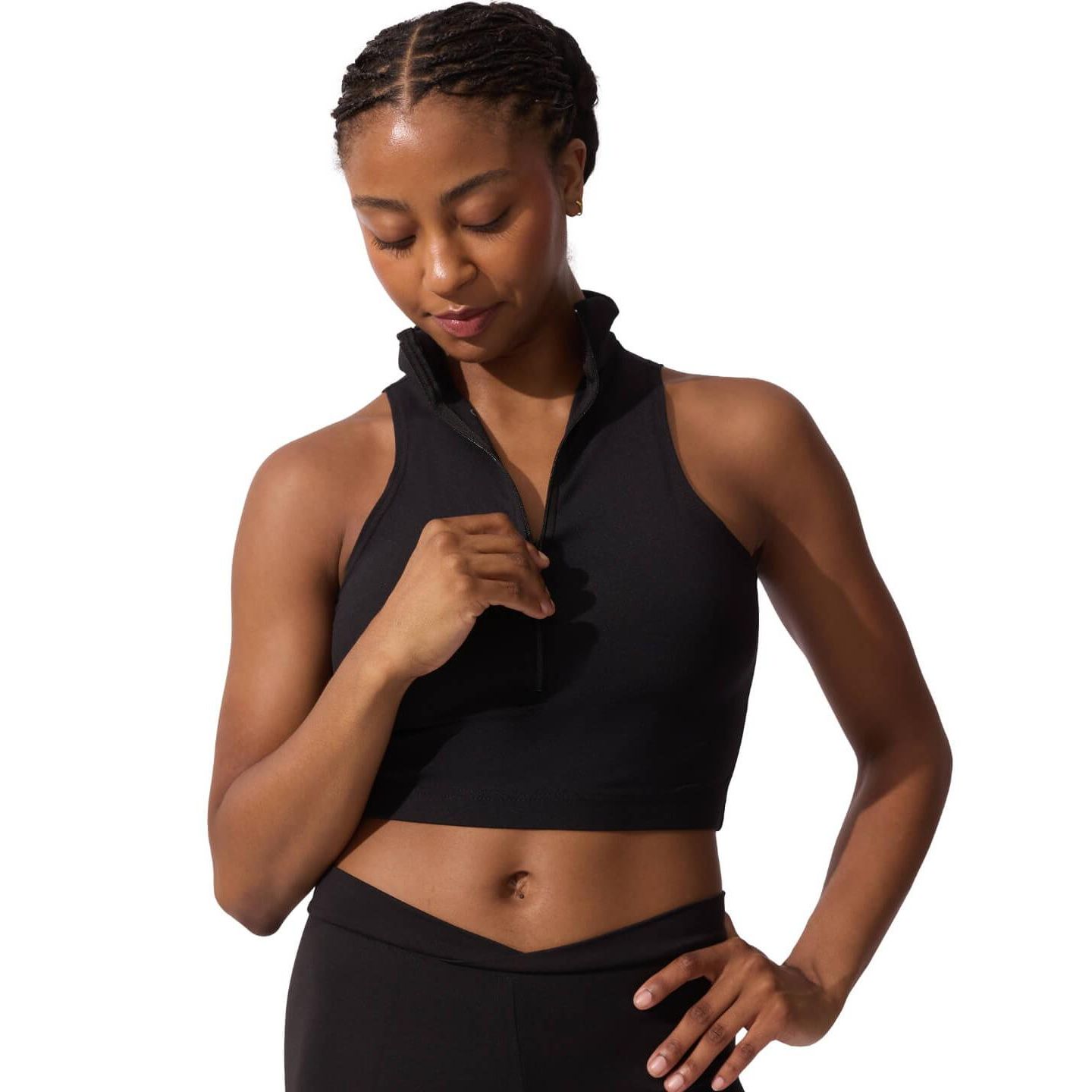 Женский топ Capezio Team Basics Mock Neck, цвет: Чёрный — фото 3