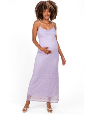 fitted maternity maxi dress Long Sleeve Grey Blue / X-Large this dress hugs your shape for a beautiful silhouette while offering plenty of room to move Women Maternity Maxi Dress Square
