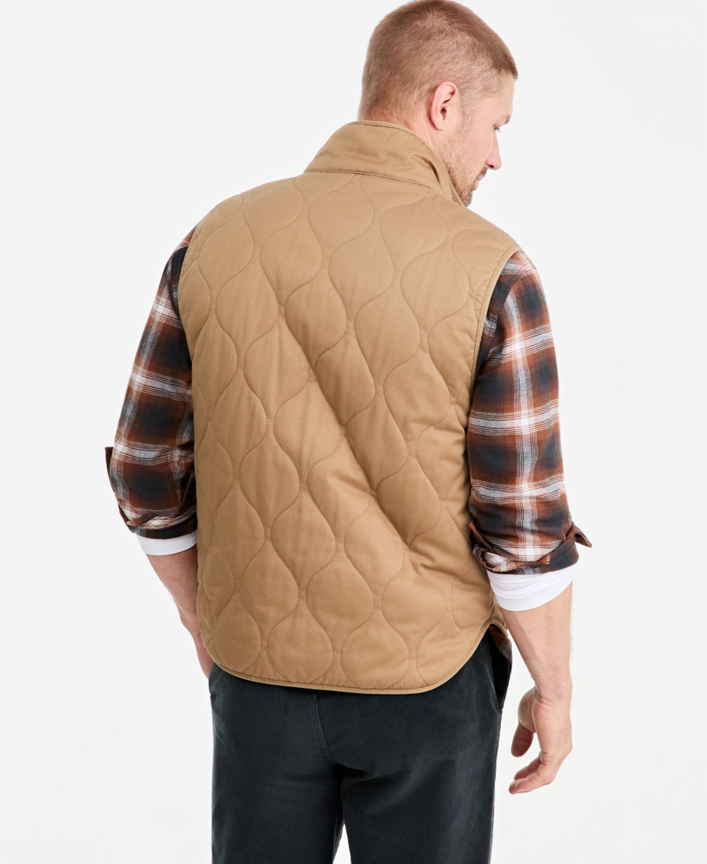 Мужской жилет Sun + Stone Vern Quilted Vest, цвет: Золотой — фото 3