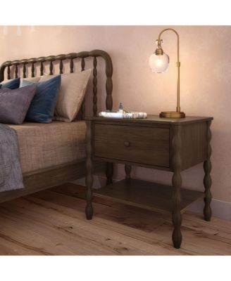 Jenny Lind Nightstand with 1 Drawer and Bottom Shelf, Blonde