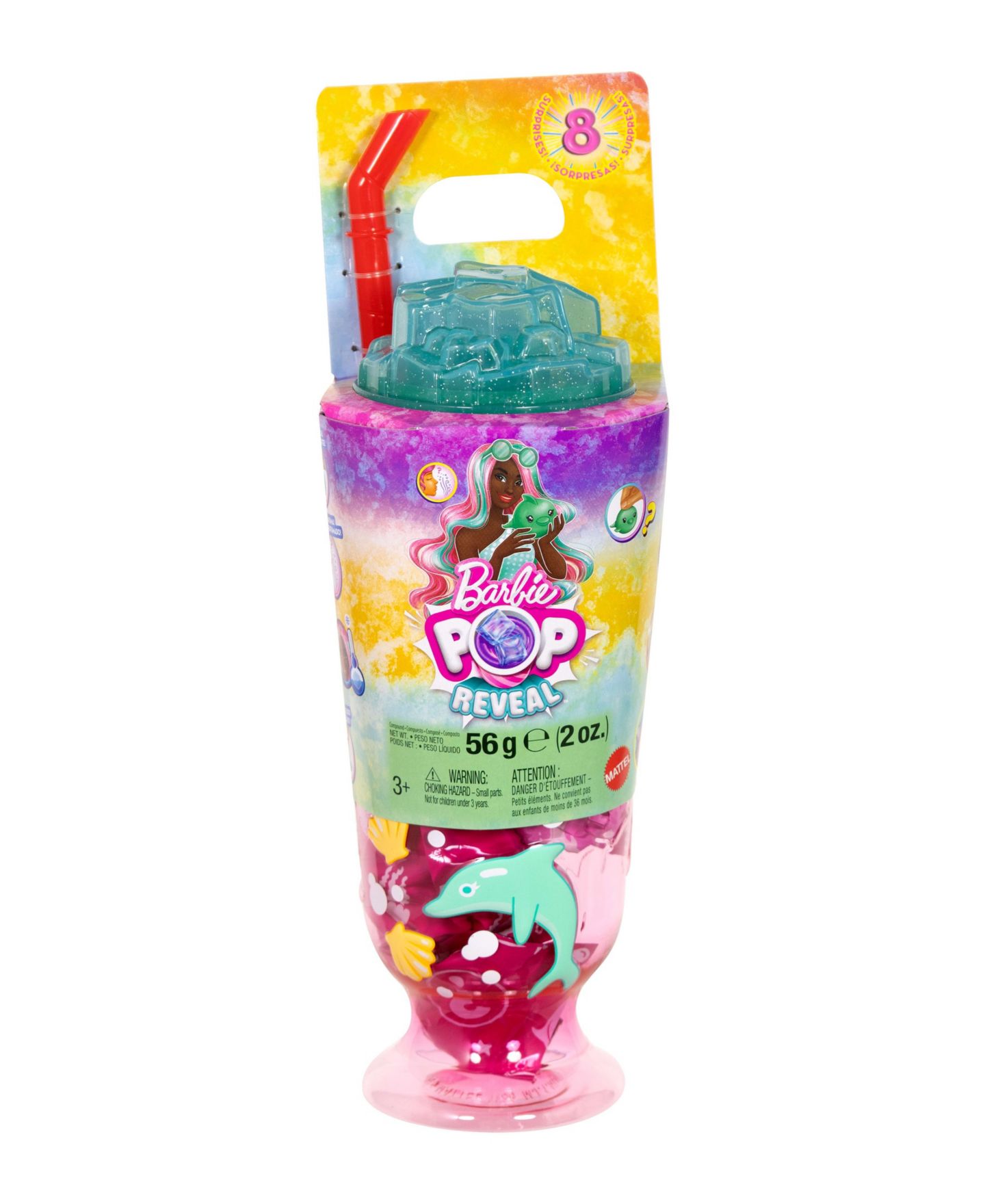 Детская кукла Barbie Pop Reveal Sea Slushy Series 12.8" Color-Change Scented Fashion Doll with Accessories — фото 5