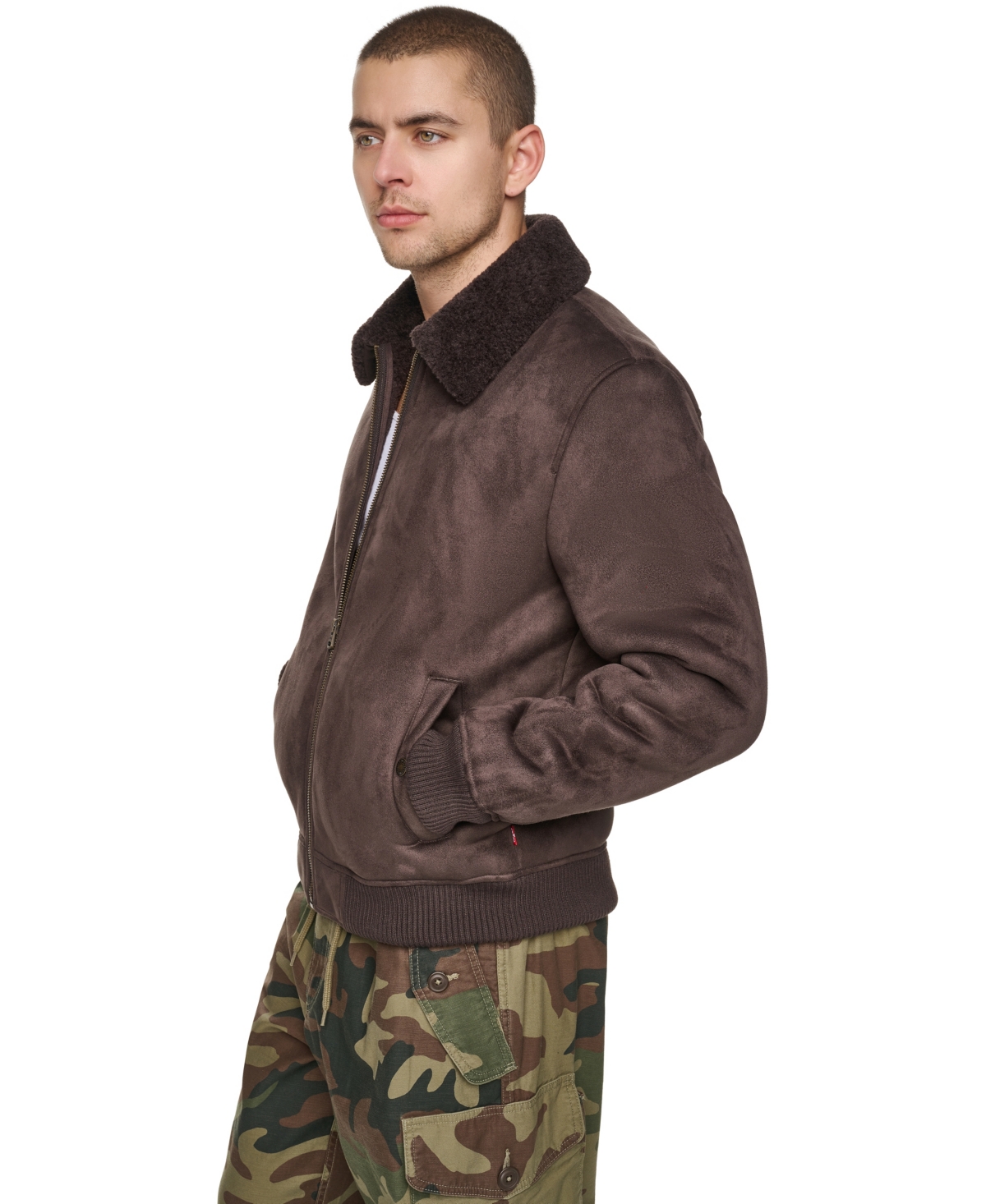 Levis Men's Faux Shearling Bomber Jacket