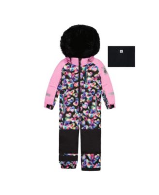 Little and Big Girl ( 6 to 14 )One Piece Play Snowsuit  Heart Print