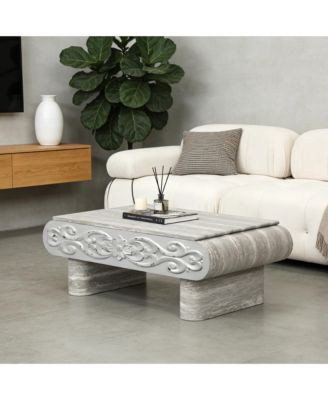 Modern Lift Top Wooden Coffee Table Side Table, MDF Center Table with Hidden Storage