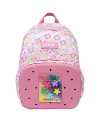Floral Back to School Backpack with EVA Front Pocket  Customizable Jibbitz Backpack