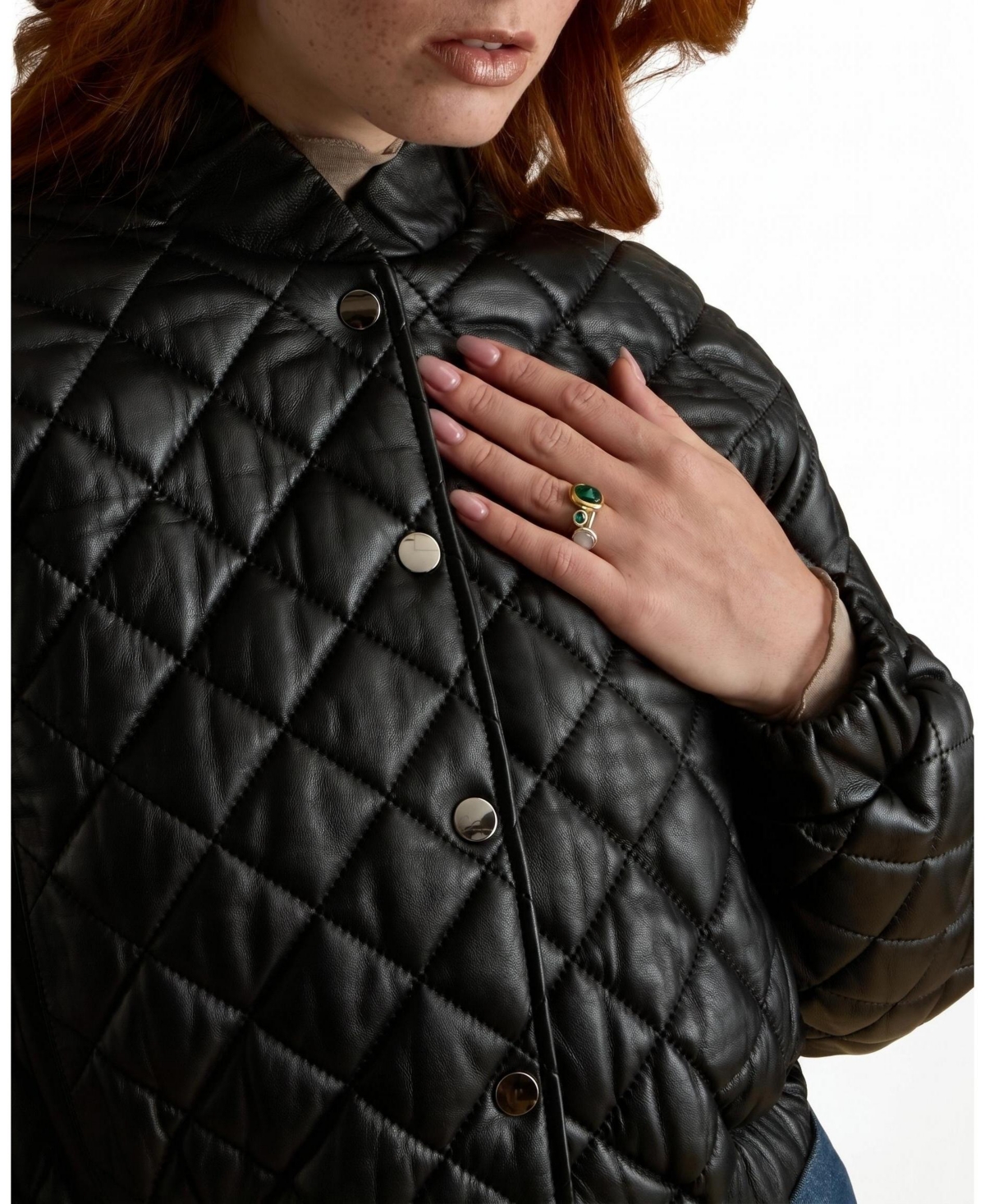 Furniq Uk Women's Aveline Quilted Leather Jacket