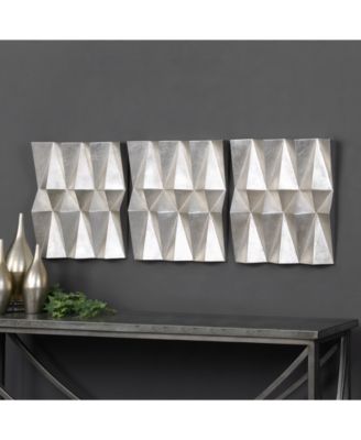 Uttermost - Maxton 3-Pc. Multifaceted Panel Wall Art