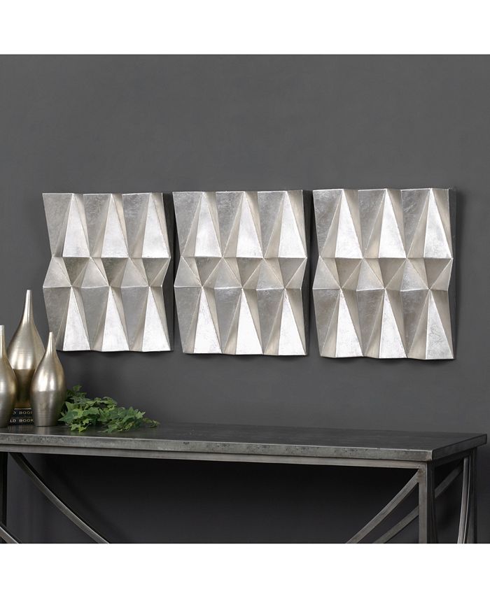 Uttermost - Maxton 3-Pc. Multifaceted Panel Wall Art