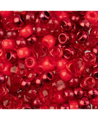 6x9mm Mix Plastic Pony Beads, 120g