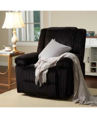 Manual Recliner Chair with Pillow Top Arms, Side Pocket, 330 lb Capacity