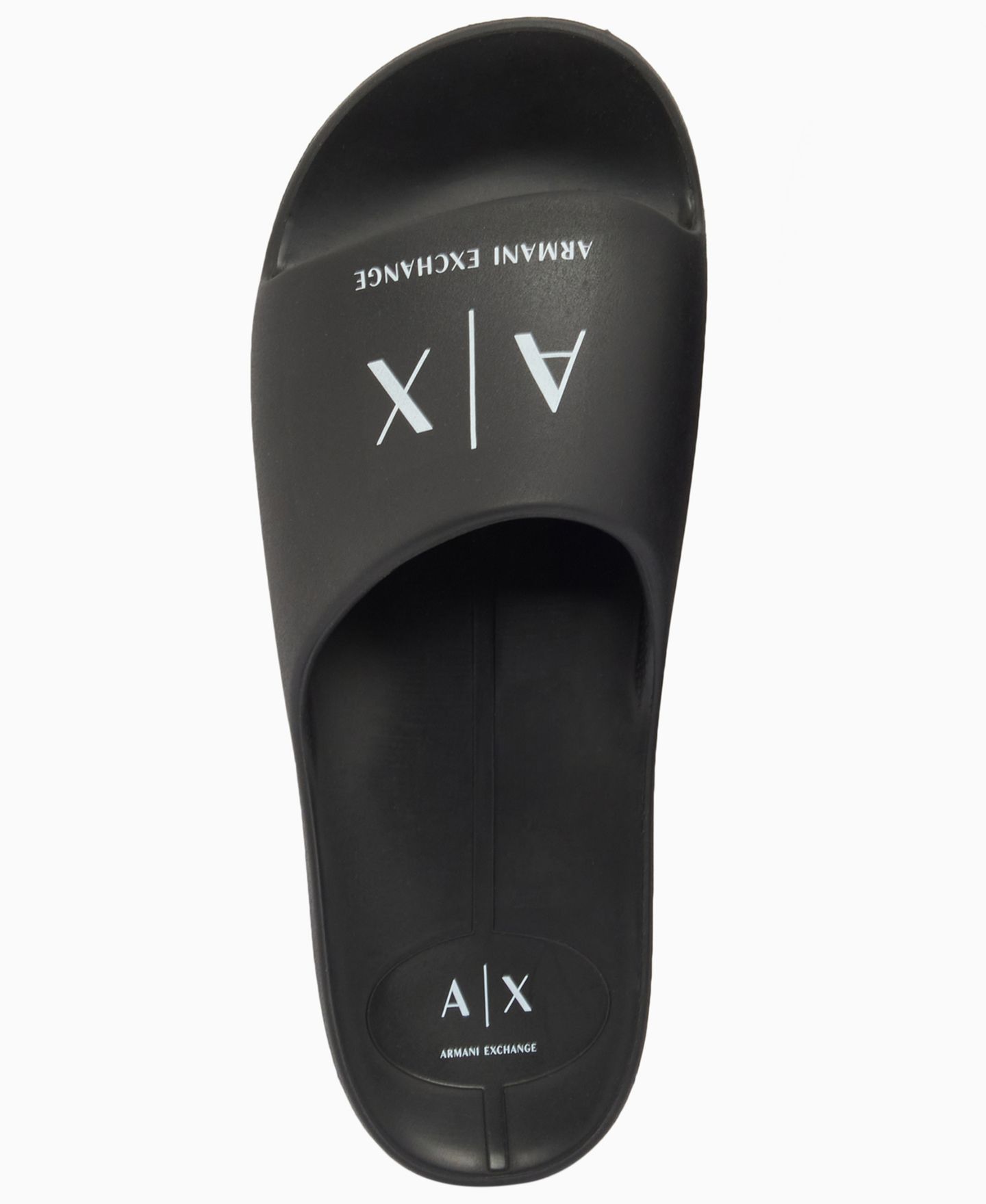 Мужские сандалии A|X Armani Exchange Corporate Logo Bubble Slide, цвет: Чёрный — фото 4