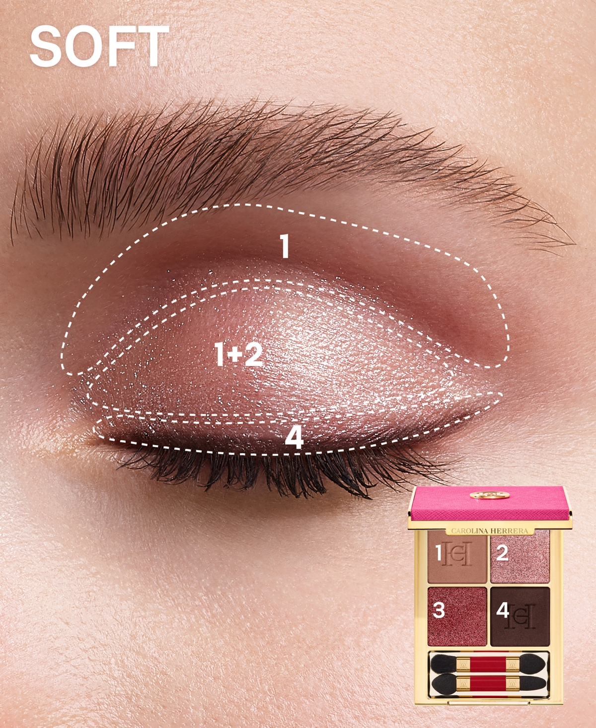 Carolina Herrera Eyeconica Quad Eyeshadow Palette, 0.16 oz. 