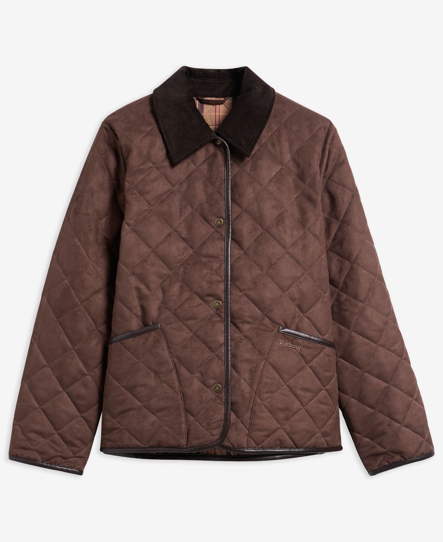 Женская куртка Barbour Sonya Quilted Snap-Button, цвет: Коричневый — фото 7