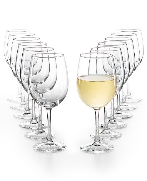 Martha Stewart Collection 12Pc. White Wine Glasses Set, Created for Macy's Glassware