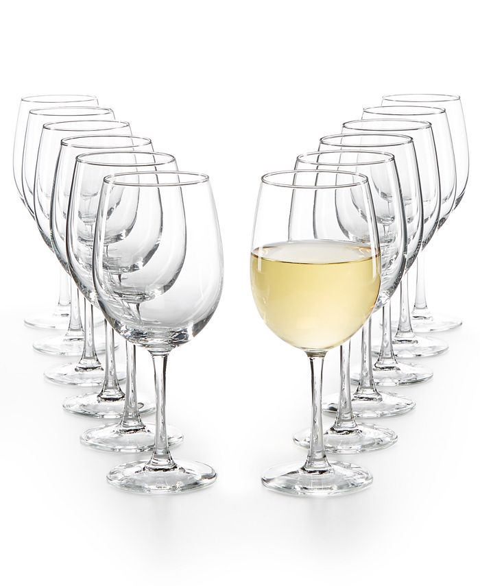 Martha Stewart Collection - Essentials 12-Pc. White Wine Glasses Set
