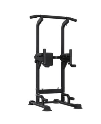 Adjustable Power Tower Pull-Up and Dip Station with Back Pad, 330 lb Capacity