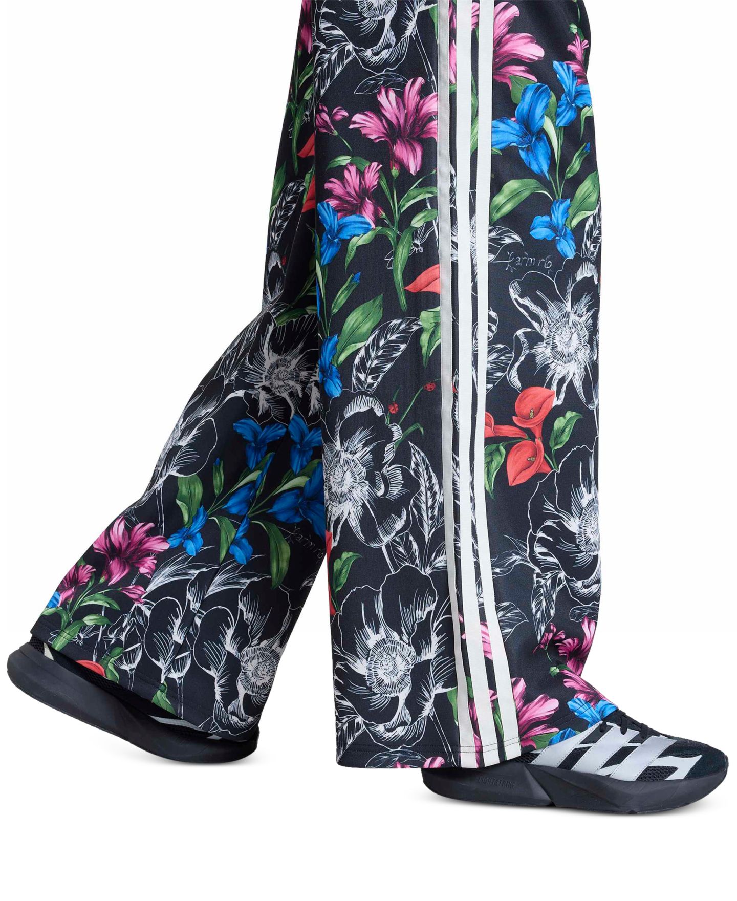 Женские брюки adidas X Farm Rio House Of Track Training, цвет: Чёрный / Кремовый белый — фото 6