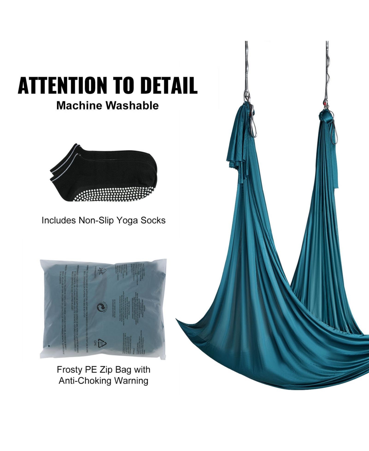 Vevor Yoga Swing Aerial Hammock 5.5 Yards Nylon Hanging Sling Inversion
