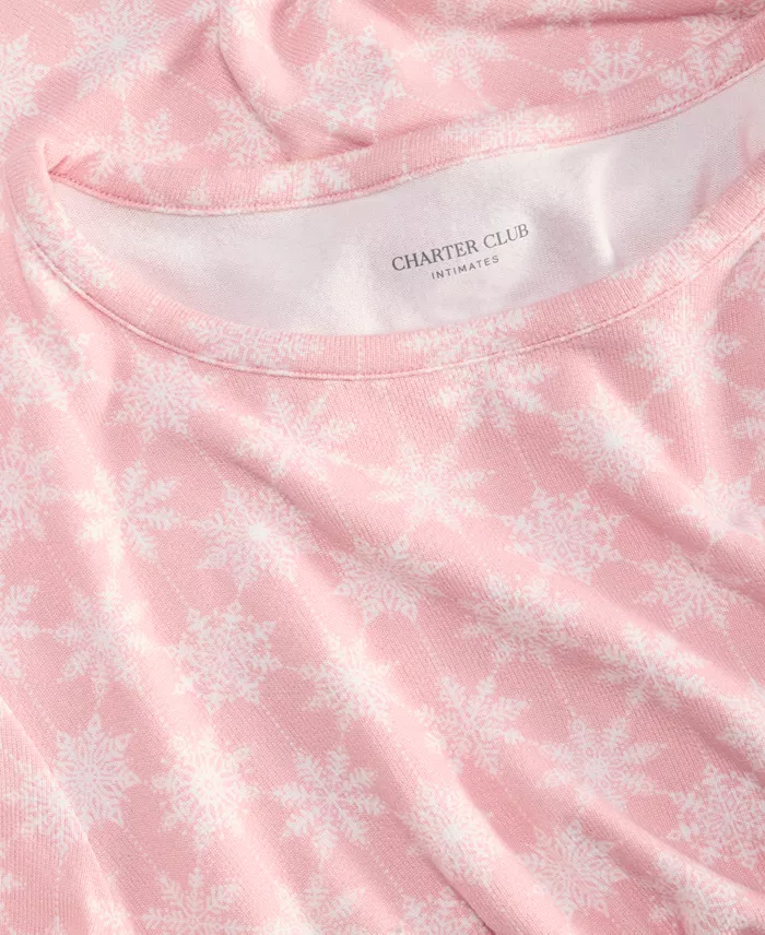 Women's Long Sleeve Soft Knit Sleepshirt - thumbnail 4