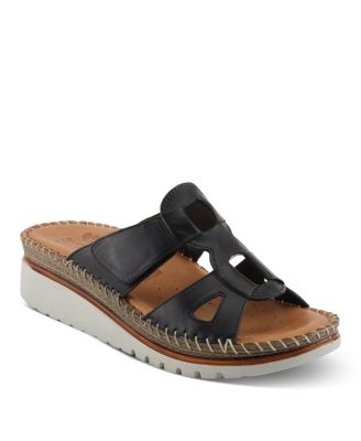 Women's Montera Leather Slide with Buckle Closure Sandals