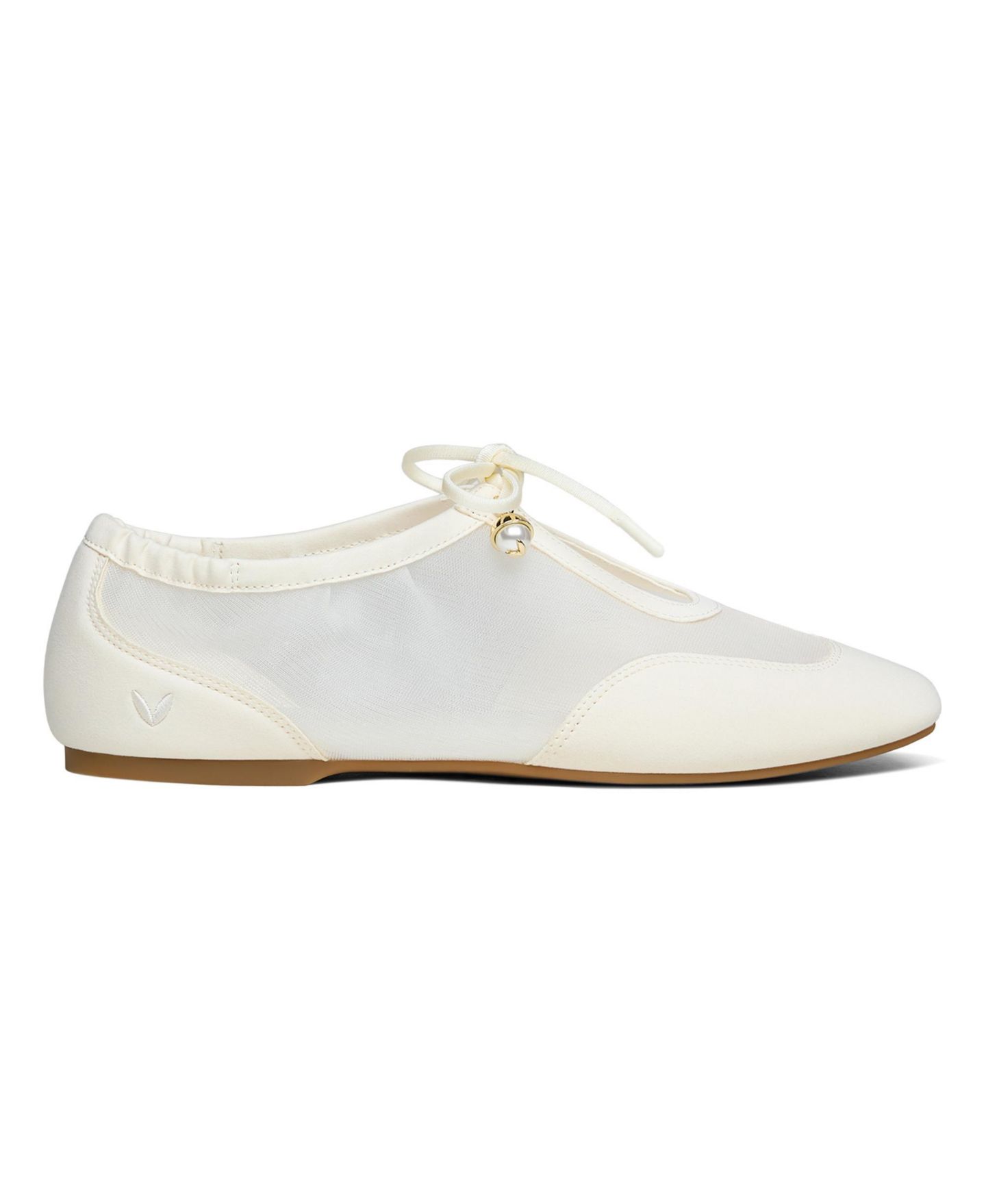Женские кроссовки VIVAIA Ciara Square-Toe Organza Sneakerinas, цвет: Кремовый — фото 2