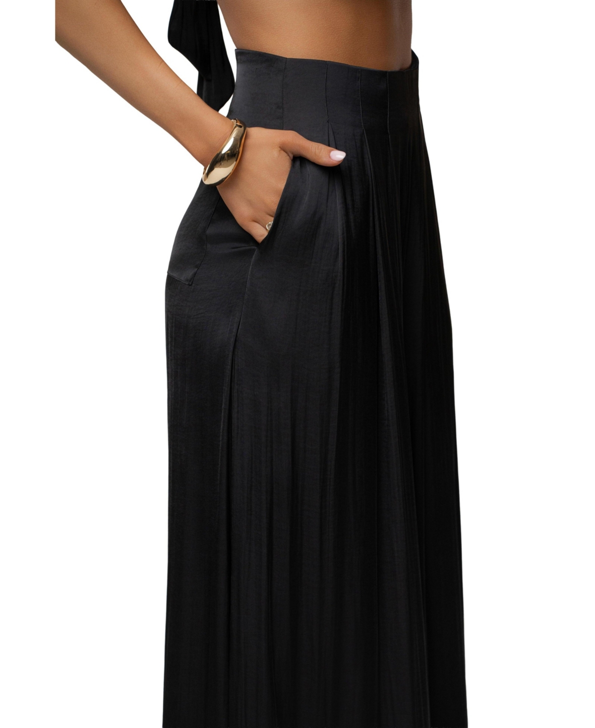 Jluxlabel Women's Clara Wide Leg Pleated Trousers