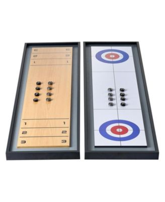 45-Inch Tabletop Shuffleboard and Curling 2-in-1 Game Set