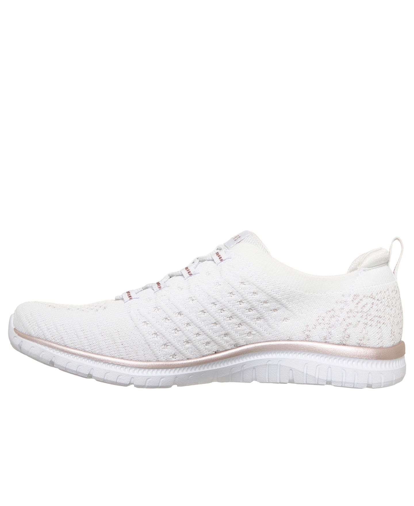 Женские кроссовки Skechers Virtue - Copper Dream Walking, цвет: Белый / Золотой — фото 3