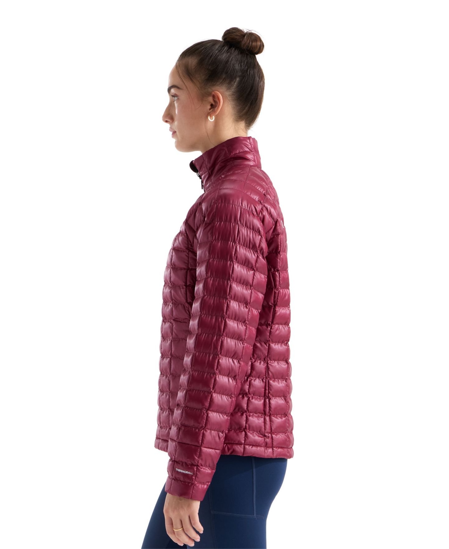 Женская куртка The North Face Thermo-Ball Puffer, цвет: Бордовый — фото 3