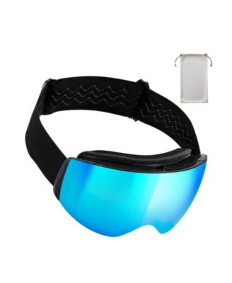 Frameless Ski Goggles with Spherical Anti-Fog Lens, OTG Fit