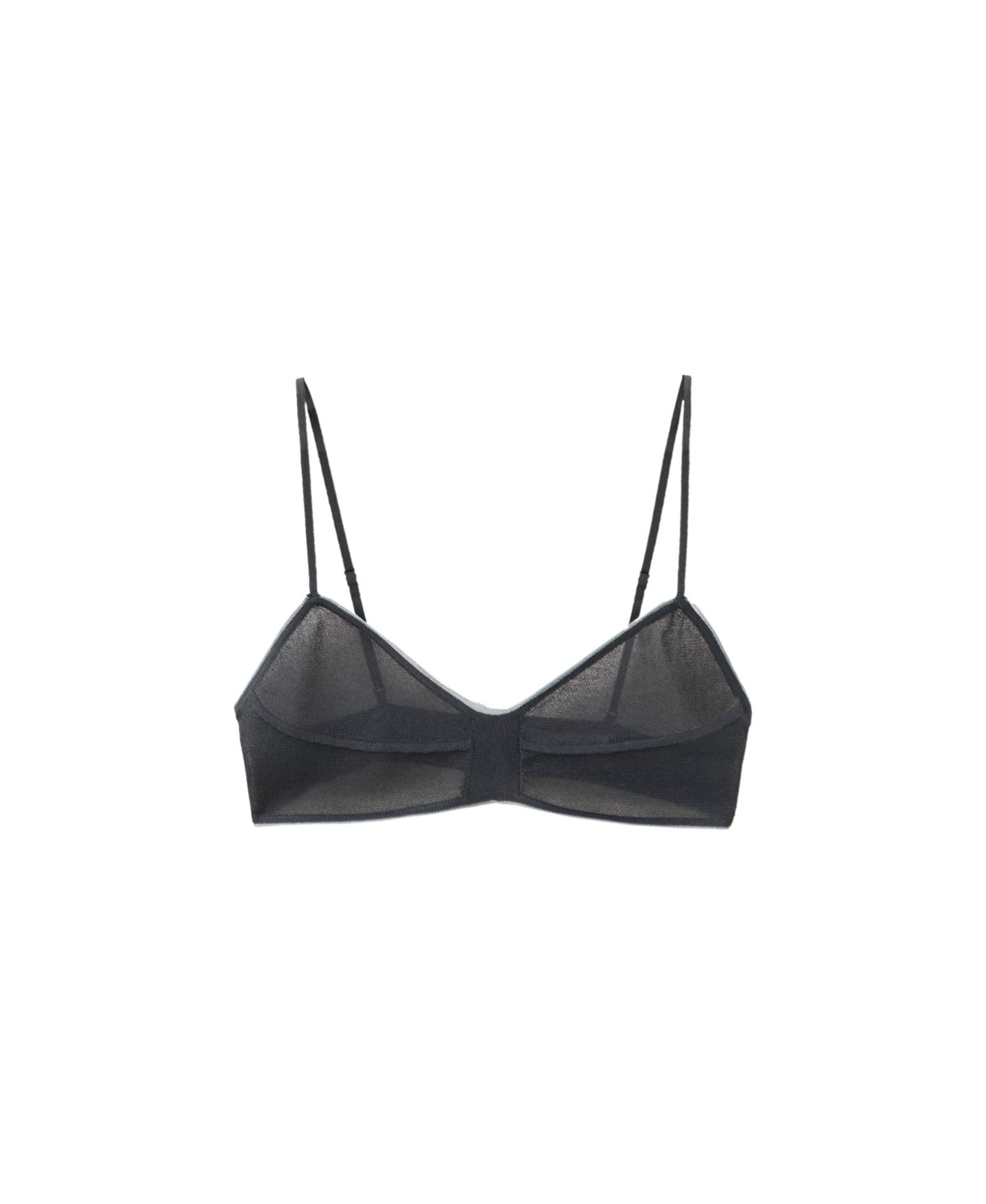 Женский топ Mango Sheer Crop V-Neck, цвет: Тёмный синий — фото 7