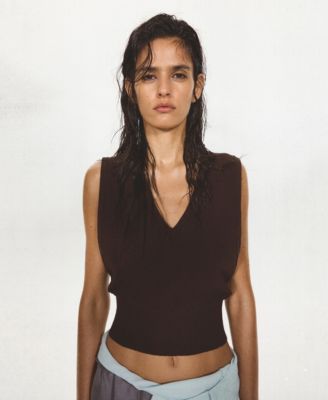 Women's Sleeveless V-Neck Knitted Vest
