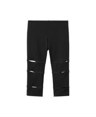 Women's High-Rise Cutout Capri Pants